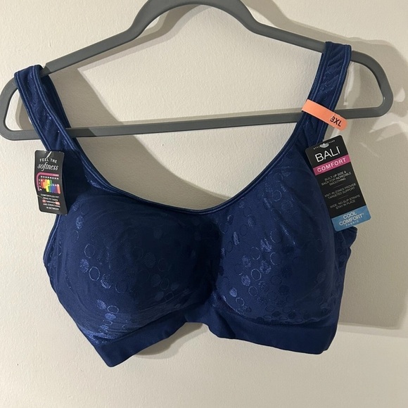Bali Women Comfort Wire Free Cool Bra Size 3XLarge Style 3488 Blue Color NWT - Picture 1 of 3